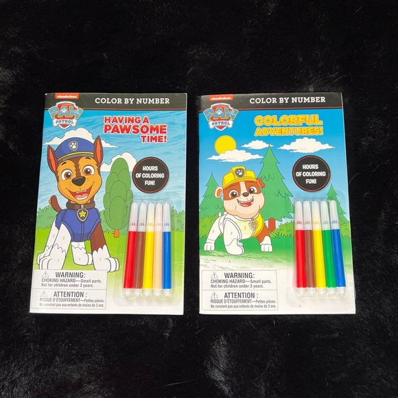 PAW Patrol Color by Number Books with Markers (Set of 2) - Fun Kids Activity Set - Picture 2 of 6
